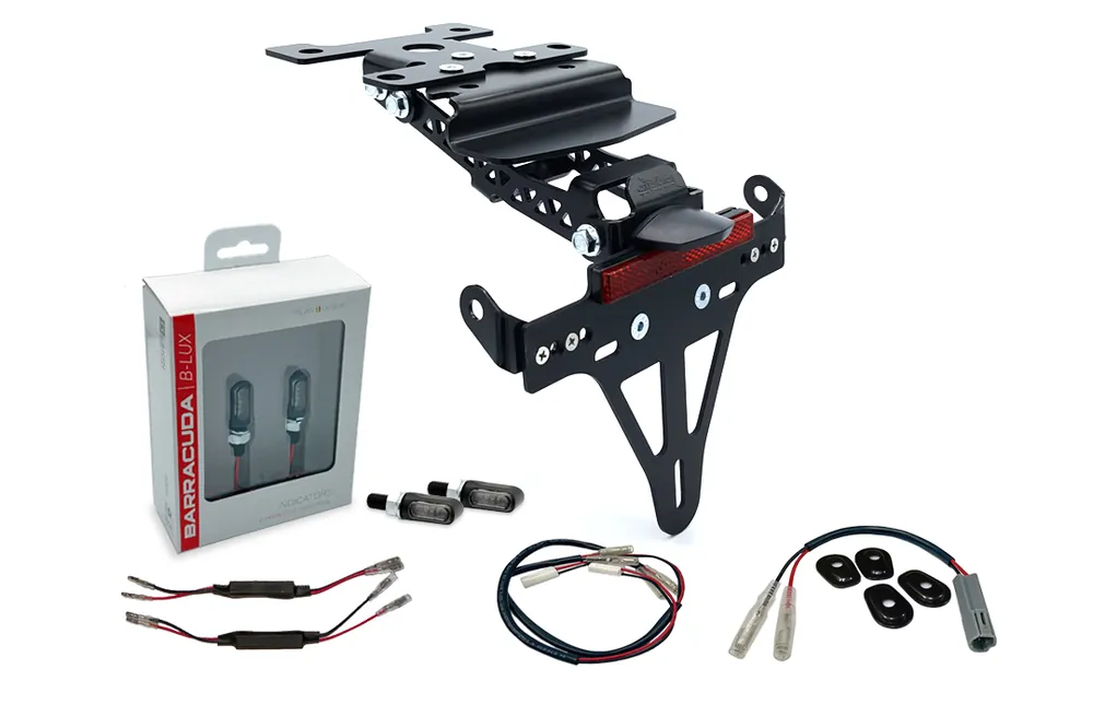 alpha Technik Kennzeichenhalter-Blinker-Kit M-LED (vorne + hinten) für Yamaha Tenere 700 ab Modellja Prix Réduit