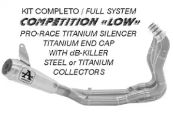 Super Prix ARROW Titan-Komplettanlage COMPETITION LOW Version für BMW M1000RR, 2025-