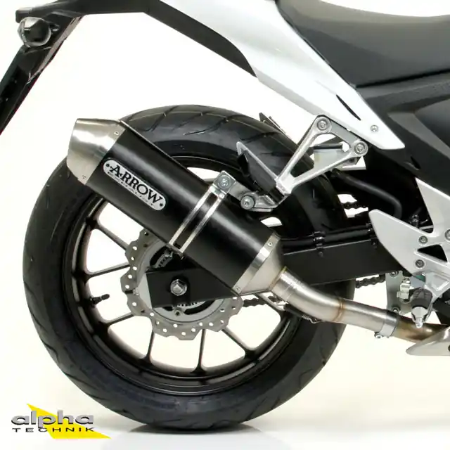 Promotion ARROW Auspuff RACE TECH für Honda CB500F / CBR500R / CB500X 2013- aus Aluminium, schwarz