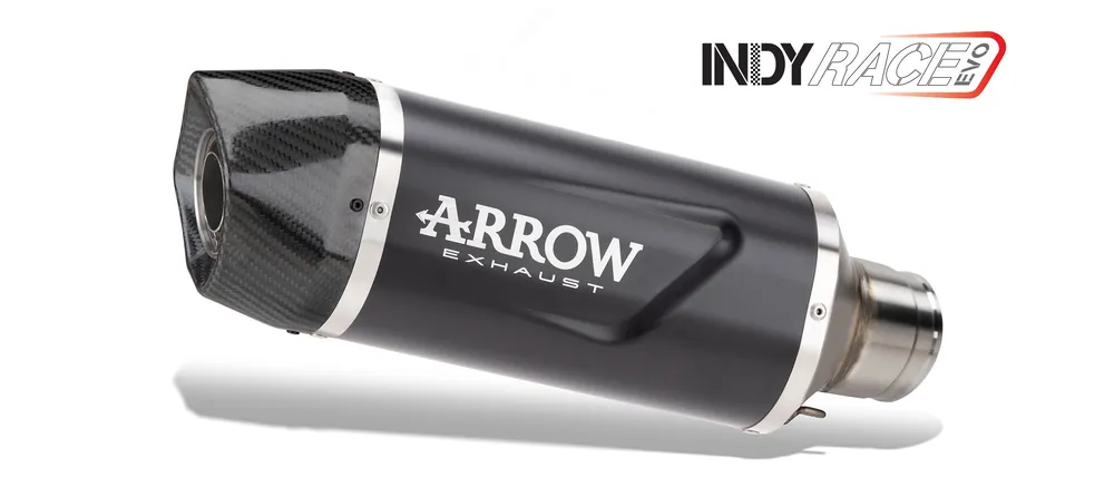Achat Immédiat ARROW Auspuff INDY RACE EVO Aluminium schwarz für Kawasaki Versys 1100 Modelljahr 2025-