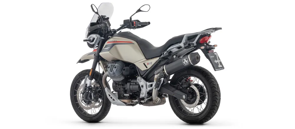 ARROW Auspuff DARK INDY RACE für Moto Guzzi V85 TT / Strada 2025-, Aluminium schwarz Remise