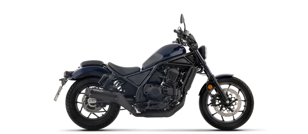 ARROW Auspuff REBEL DARK Sip-On mit Carbon-Endkappe für Honda CMX 1100 Rebel, 2025- Promotion Saisonnière