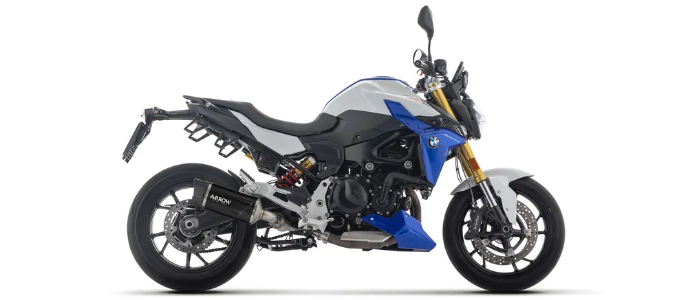 Super Prix ARROW Auspuff INDY RACE EVO Aluminium mit Carbon-Endkappe für BMW F900R und F900XR, 2025-, Aluminium