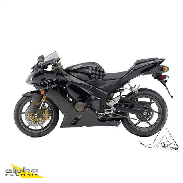 Commander Vite Stompgrip schwarz, Volcano, für Kawasaki ZX6R(R), 2005-2006