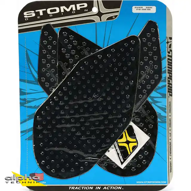 Nouveauté Stompgrip schwarz, Volcano, für Suzuki GSXR1000, 2007-2008