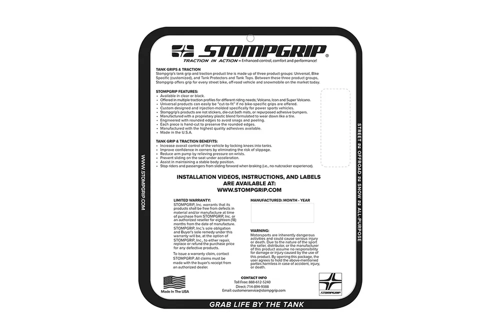 Nouveauté Stompgrip hybrid, Icon, für Yamaha MT07, 2018-2021