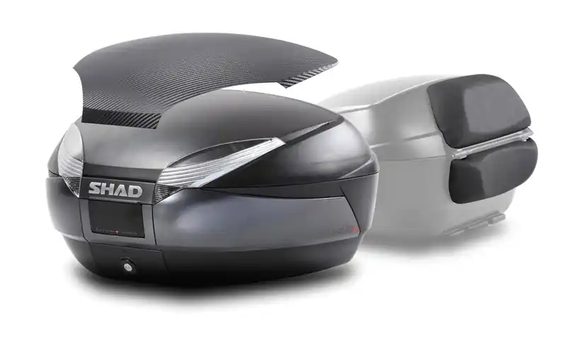 Dernier Modèle SHAD SH48 DG Top Case + Rückenlehne Dunkelgrau