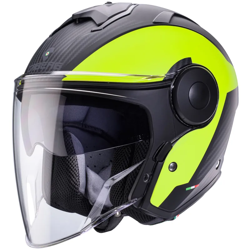 Caberg casque Soho Milano noir mat/fluo-jaune XS Nouvel Arrivage