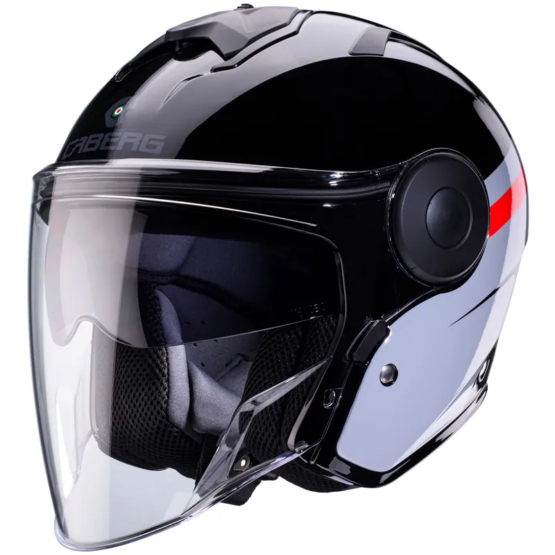 Caberg casque Soho Zephyr noir/gris-rouge XS Commander Vite