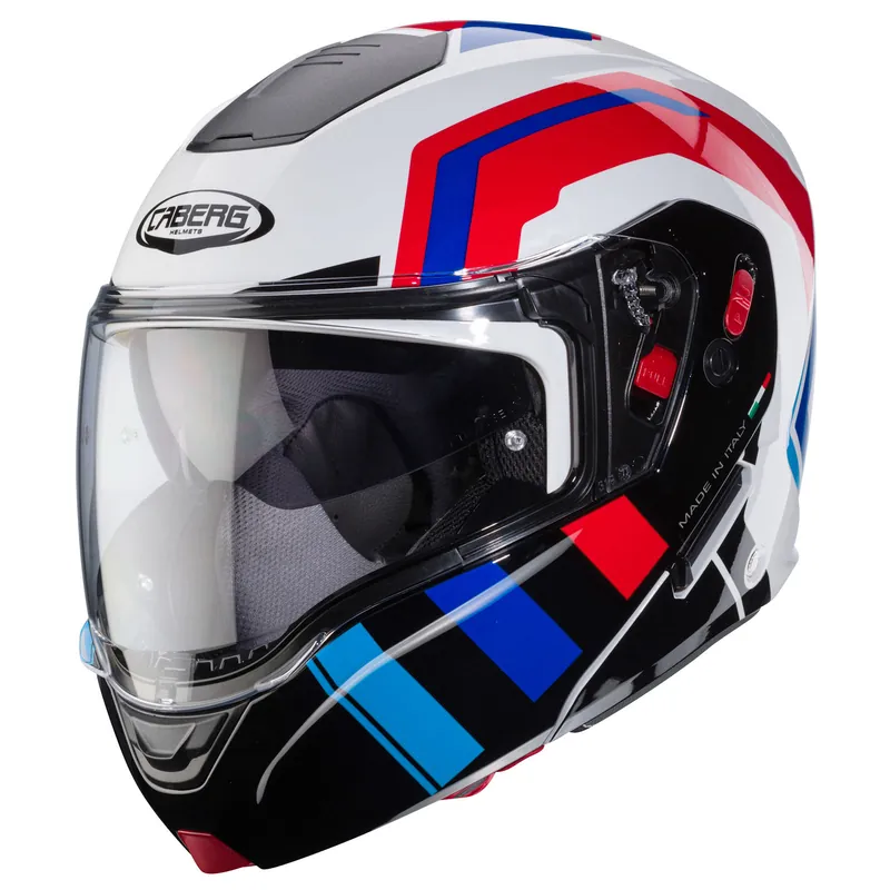 Meilleur Prix Caberg casque Horus X Road blanc/noir-bleu-rouge XS