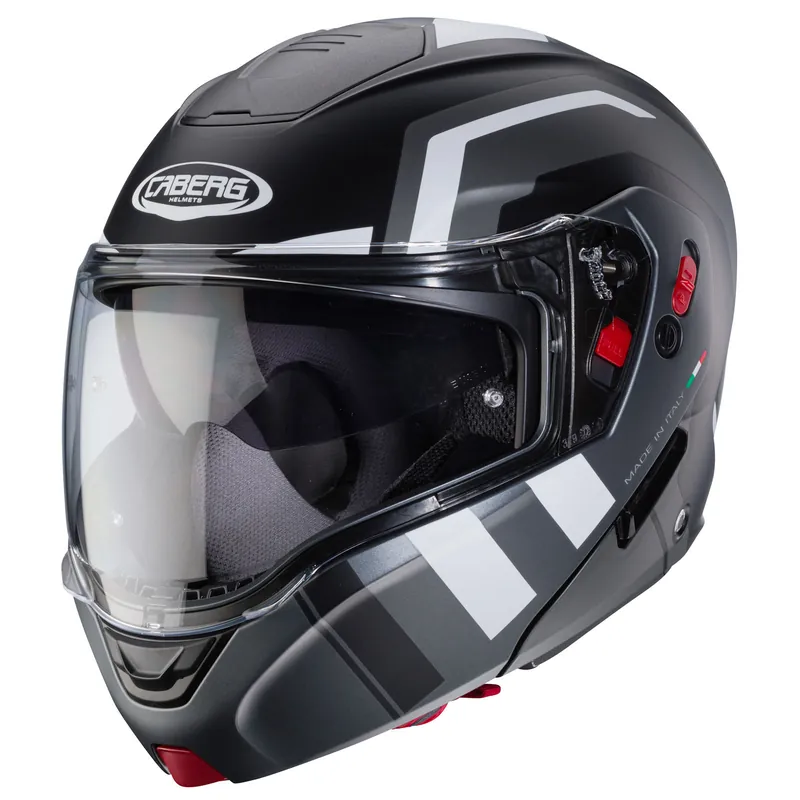 Meilleure Vente Caberg casque Horus X Road noir mat/gun métallique-blanc XS