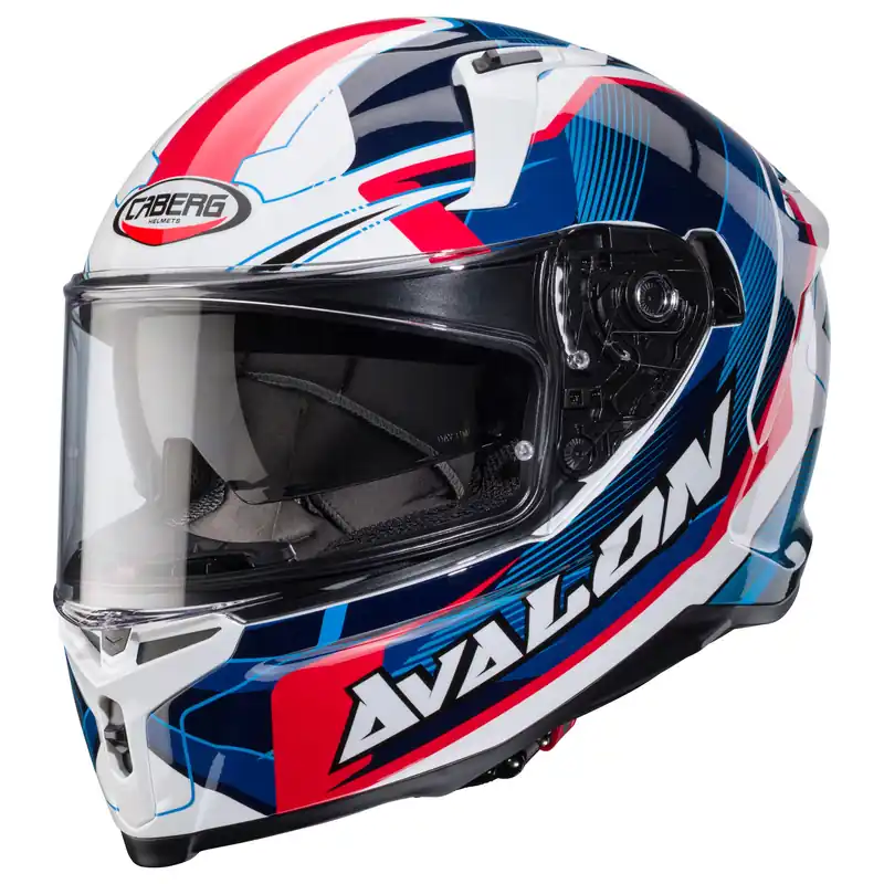 Nouvel Arrivage Caberg casque Avalon X Optic blanc/bleu-rouge S