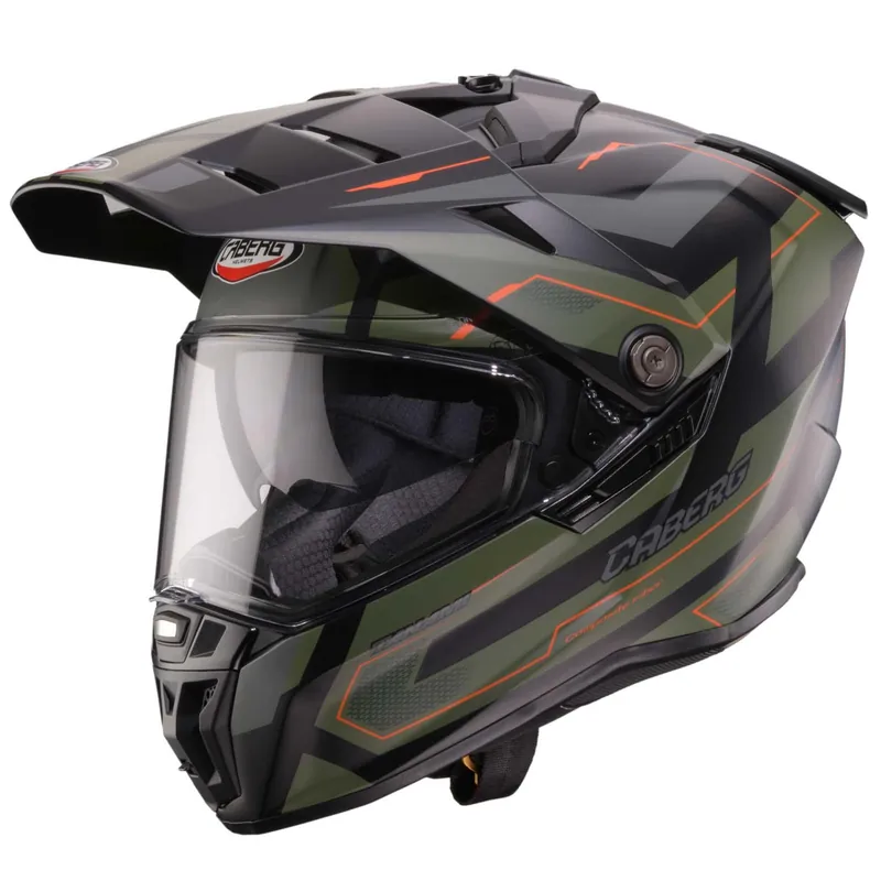 Offre Limitée Caberg casque Tanami Ranger noir mat/vert militaire-gris XS