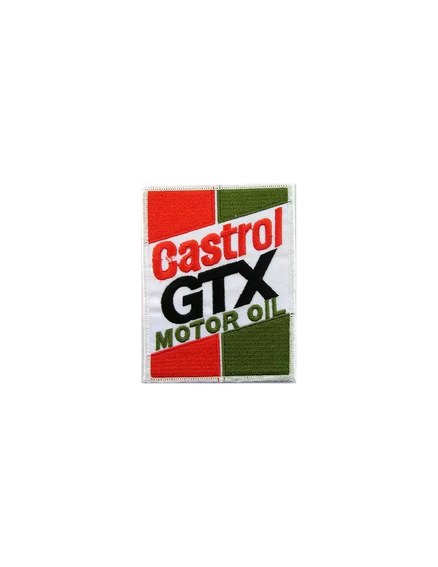 Top Vente Ecusson brodé CASTROL GTX 9.5X7.5 cm